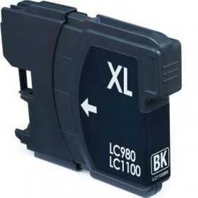Ink cartridge Black replaces Brother LC1100BK / LC980BK, LC61