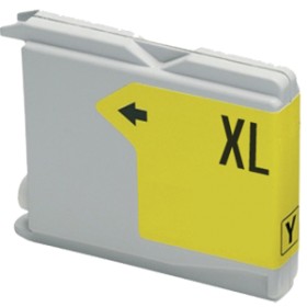 Ink cartridge Yellow replaces Brother LC1100Y / LC980Y, LC61