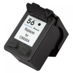 Ink cartridge Black replaces HP C6656AE, 56